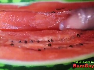 fruit fuck and self swallow - the best comes after cumming